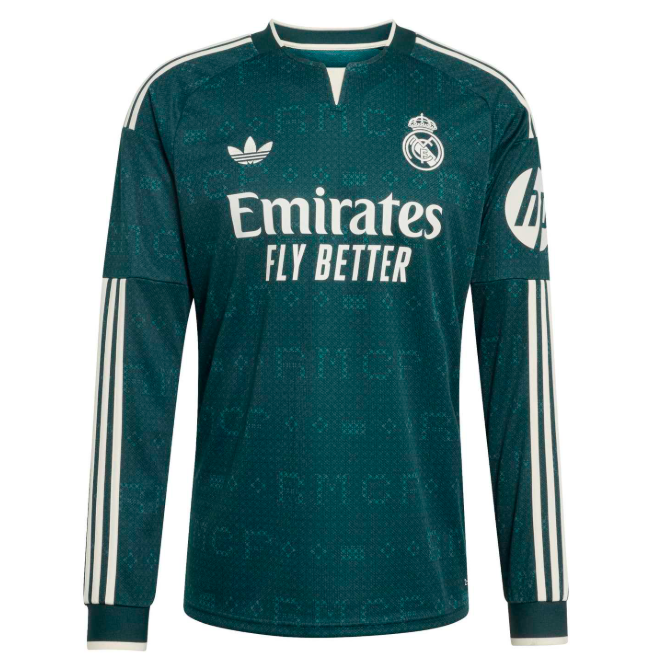 2026-27 Real Madrid Away Long Sleeve Soccer Jersey Shirt